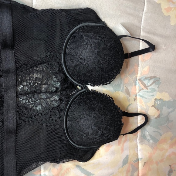 Black lingerie body suit —SOLD- - Picture 3 of 5